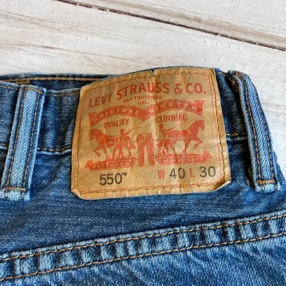 Levi's Men's 550 Relaxed Fit Rigid Denim Jeans Size 40x30